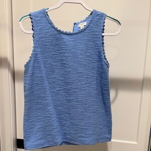 J. Crew Factory Textured Blue Tank Top